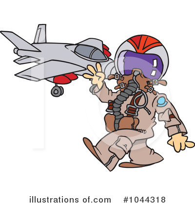 Royalty-Free (RF) Pilot Clipart Illustration by toonaday - Stock Sample #1044318