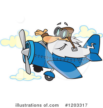 Royalty-Free (RF) Pilot Clipart Illustration by toonaday - Stock Sample #1203317