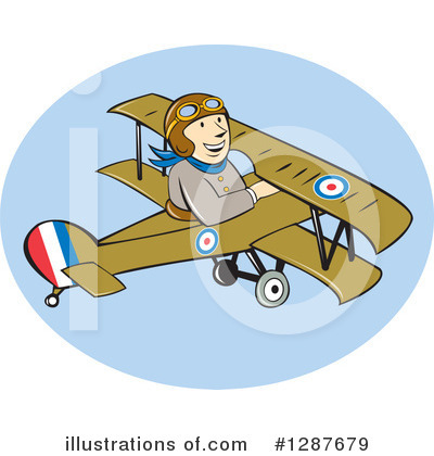 Royalty-Free (RF) Pilot Clipart Illustration by patrimonio - Stock Sample #1287679