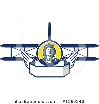Royalty-Free (RF) Pilot Clipart Illustration by patrimonio - Stock Sample #1396346
