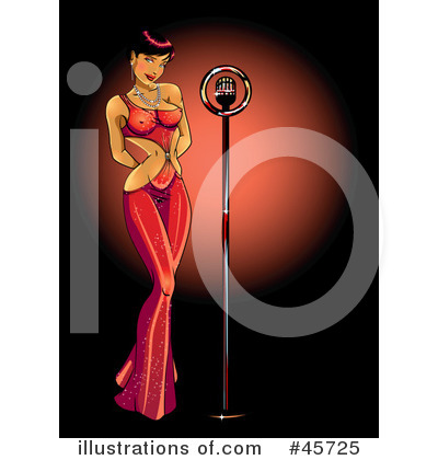Royalty-Free (RF) Pin Ups Clipart Illustration by r formidable - Stock Sample #45725