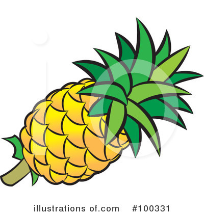 Royalty-Free (RF) Pineapple Clipart Illustration by Lal Perera - Stock Sample #100331