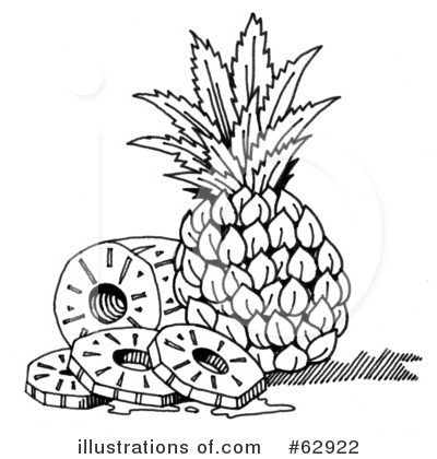 Royalty-Free (RF) Pineapple Clipart Illustration by LoopyLand - Stock Sample #62922