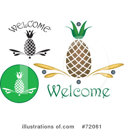 Royalty-Free (RF) Pineapple Clipart Illustration by inkgraphics - Stock Sample #72061