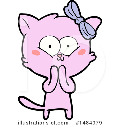 Royalty-Free (RF) Pink Cat Clipart Illustration by lineartestpilot - Stock Sample #1484979