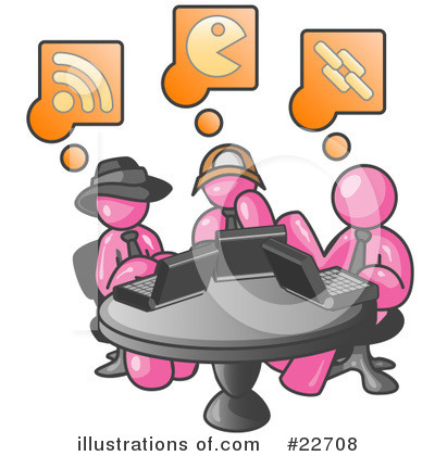 Royalty-Free (RF) Pink Collection Clipart Illustration by Leo Blanchette - Stock Sample #22708