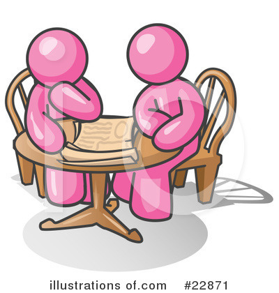Royalty-Free (RF) Pink Collection Clipart Illustration by Leo Blanchette - Stock Sample #22871