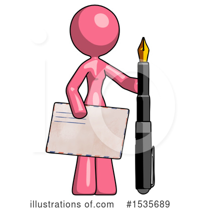 Royalty-Free (RF) Pink Design Mascot Clipart Illustration by Leo Blanchette - Stock Sample #1535689
