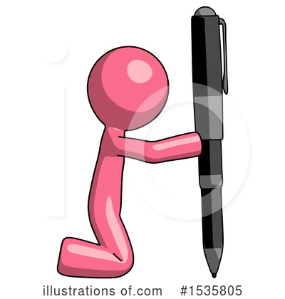 Royalty-Free (RF) Pink Design Mascot Clipart Illustration by Leo Blanchette - Stock Sample #1535805