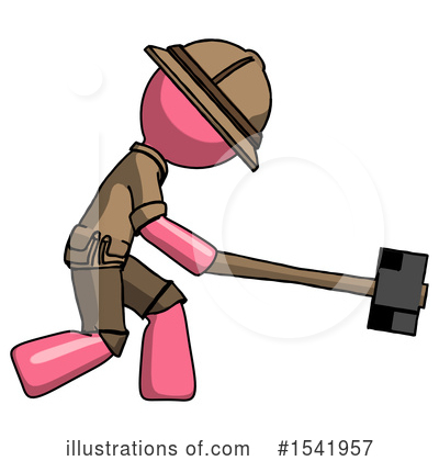Royalty-Free (RF) Pink Design Mascot Clipart Illustration by Leo Blanchette - Stock Sample #1541957