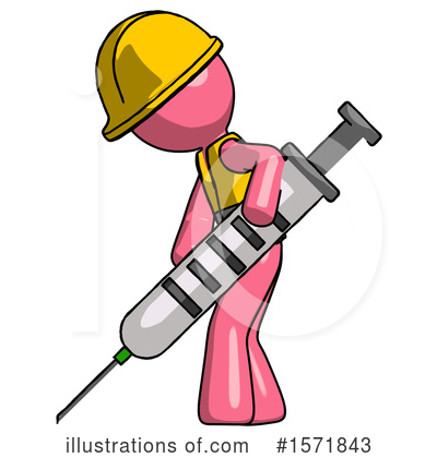 Royalty-Free (RF) Pink Design Mascot Clipart Illustration by Leo Blanchette - Stock Sample #1571843