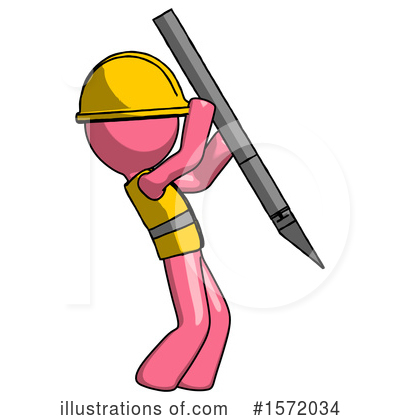 Royalty-Free (RF) Pink Design Mascot Clipart Illustration by Leo Blanchette - Stock Sample #1572034
