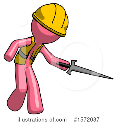 Royalty-Free (RF) Pink Design Mascot Clipart Illustration by Leo Blanchette - Stock Sample #1572037