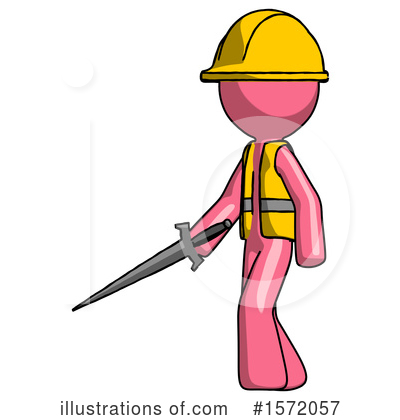 Royalty-Free (RF) Pink Design Mascot Clipart Illustration by Leo Blanchette - Stock Sample #1572057