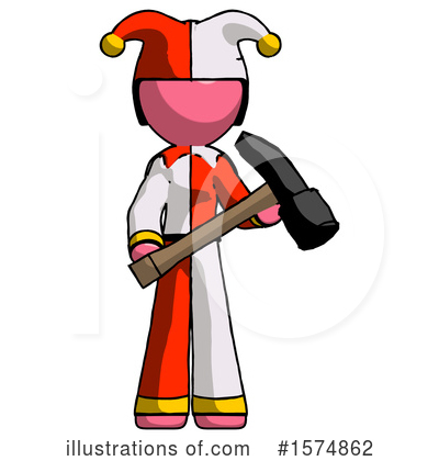 Royalty-Free (RF) Pink Design Mascot Clipart Illustration by Leo Blanchette - Stock Sample #1574862