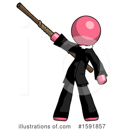 Royalty-Free (RF) Pink Design Mascot Clipart Illustration by Leo Blanchette - Stock Sample #1591857