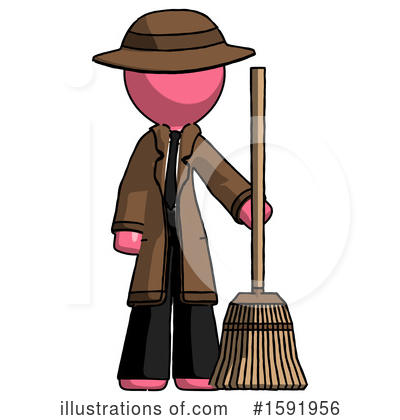Royalty-Free (RF) Pink Design Mascot Clipart Illustration by Leo Blanchette - Stock Sample #1591956