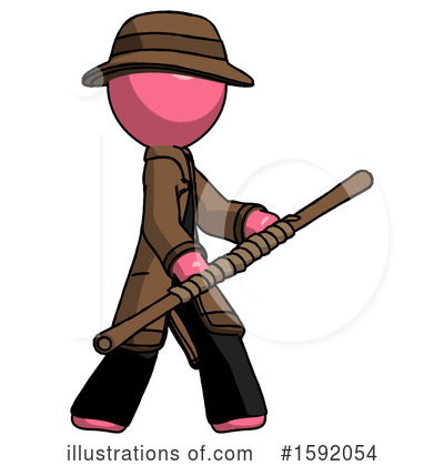 Royalty-Free (RF) Pink Design Mascot Clipart Illustration by Leo Blanchette - Stock Sample #1592054