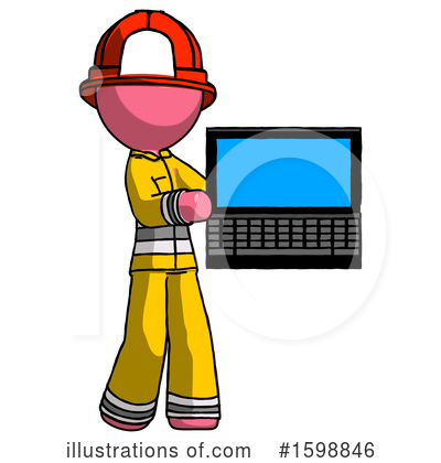Royalty-Free (RF) Pink Design Mascot Clipart Illustration by Leo Blanchette - Stock Sample #1598846