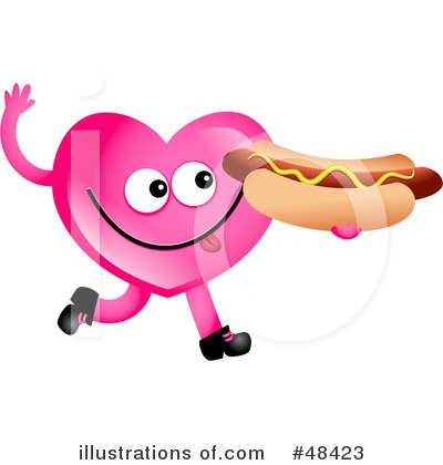 Royalty-Free (RF) Pink Heart Character Clipart Illustration by Prawny - Stock Sample #48423
