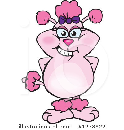 Royalty-Free (RF) Pink Poodle Clipart Illustration by Dennis Holmes Designs - Stock Sample #1278622