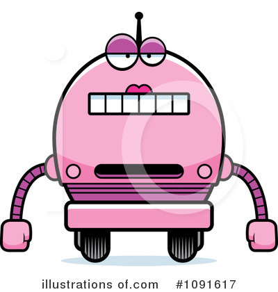 Pink Robot Clipart #1091617 by Cory Thoman