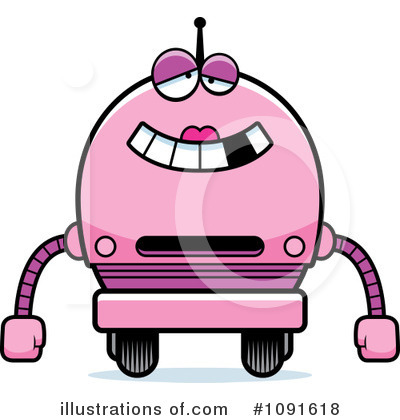 Pink Robot Clipart #1091618 by Cory Thoman