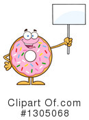 Pink Sprinkle Donut Clipart #1305068 by Hit Toon