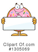 Pink Sprinkle Donut Clipart #1305069 by Hit Toon