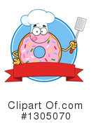 Pink Sprinkle Donut Clipart #1305070 by Hit Toon