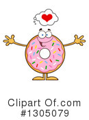 Pink Sprinkle Donut Clipart #1305079 by Hit Toon