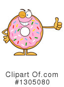 Pink Sprinkle Donut Clipart #1305080 by Hit Toon