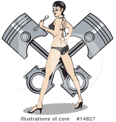Royalty-Free (RF) Pinup Clipart Illustration by Andy Nortnik - Stock Sample #14827