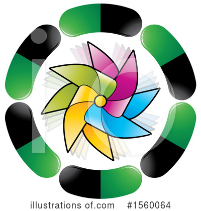 Royalty-Free (RF) Pinwheel Clipart Illustration by Lal Perera - Stock Sample #1560064