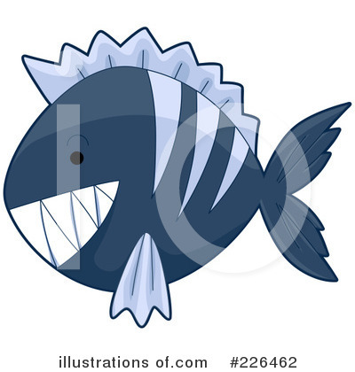 Royalty-Free (RF) Piranha Clipart Illustration by BNP Design Studio - Stock Sample #226462