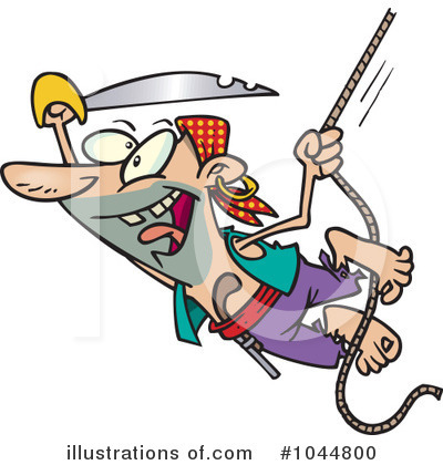 Royalty-Free (RF) Pirate Clipart Illustration by toonaday - Stock Sample #1044800