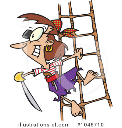 Royalty-Free (RF) Pirate Clipart Illustration by toonaday - Stock Sample #1046710
