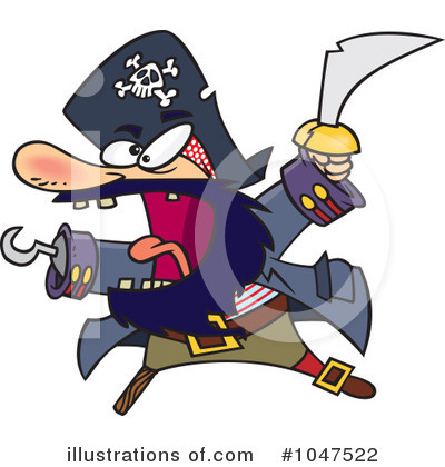 Royalty-Free (RF) Pirate Clipart Illustration by toonaday - Stock Sample #1047522