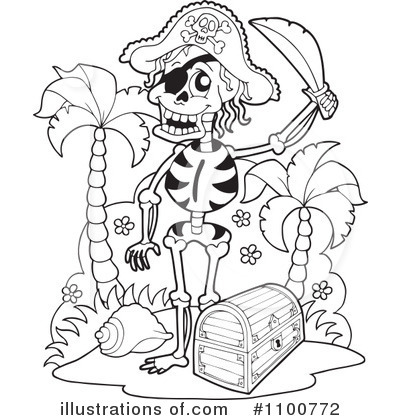 Royalty-Free (RF) Pirate Clipart Illustration by visekart - Stock Sample #1100772