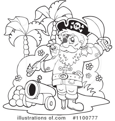 Royalty-Free (RF) Pirate Clipart Illustration by visekart - Stock Sample #1100777