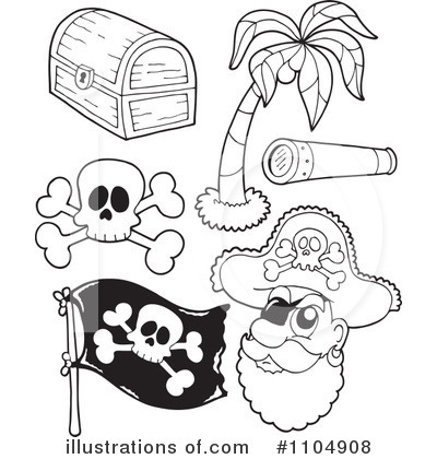Royalty-Free (RF) Pirate Clipart Illustration by visekart - Stock Sample #1104908