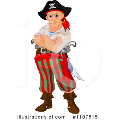 Royalty-Free (RF) Pirate Clipart Illustration by Pushkin - Stock Sample #1107815