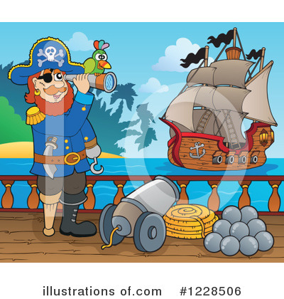 Royalty-Free (RF) Pirate Clipart Illustration by visekart - Stock Sample #1228506