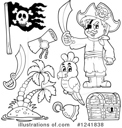 Royalty-Free (RF) Pirate Clipart Illustration by visekart - Stock Sample #1241838