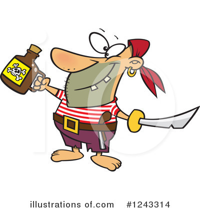 Royalty-Free (RF) Pirate Clipart Illustration by toonaday - Stock Sample #1243314