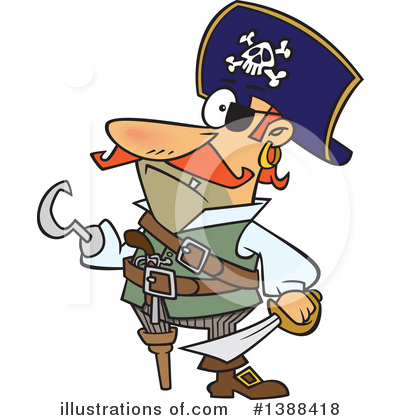 Royalty-Free (RF) Pirate Clipart Illustration by toonaday - Stock Sample #1388418