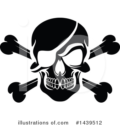 Skull And Crossbones Clipart #1439512 by Vector Tradition SM