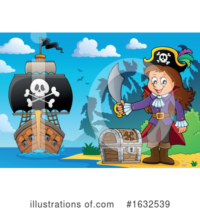 Pirate Ship Clipart #1632539 by visekart