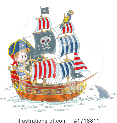 Pirate Ship Clipart #1718811 by Alex Bannykh