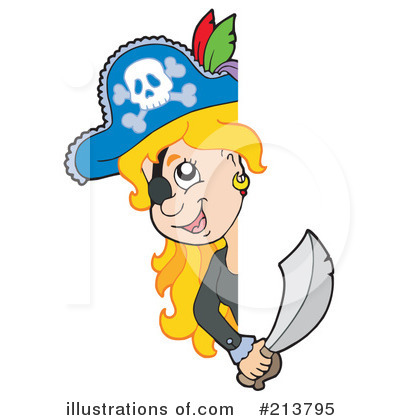 Royalty-Free (RF) Pirate Clipart Illustration by visekart - Stock Sample #213795